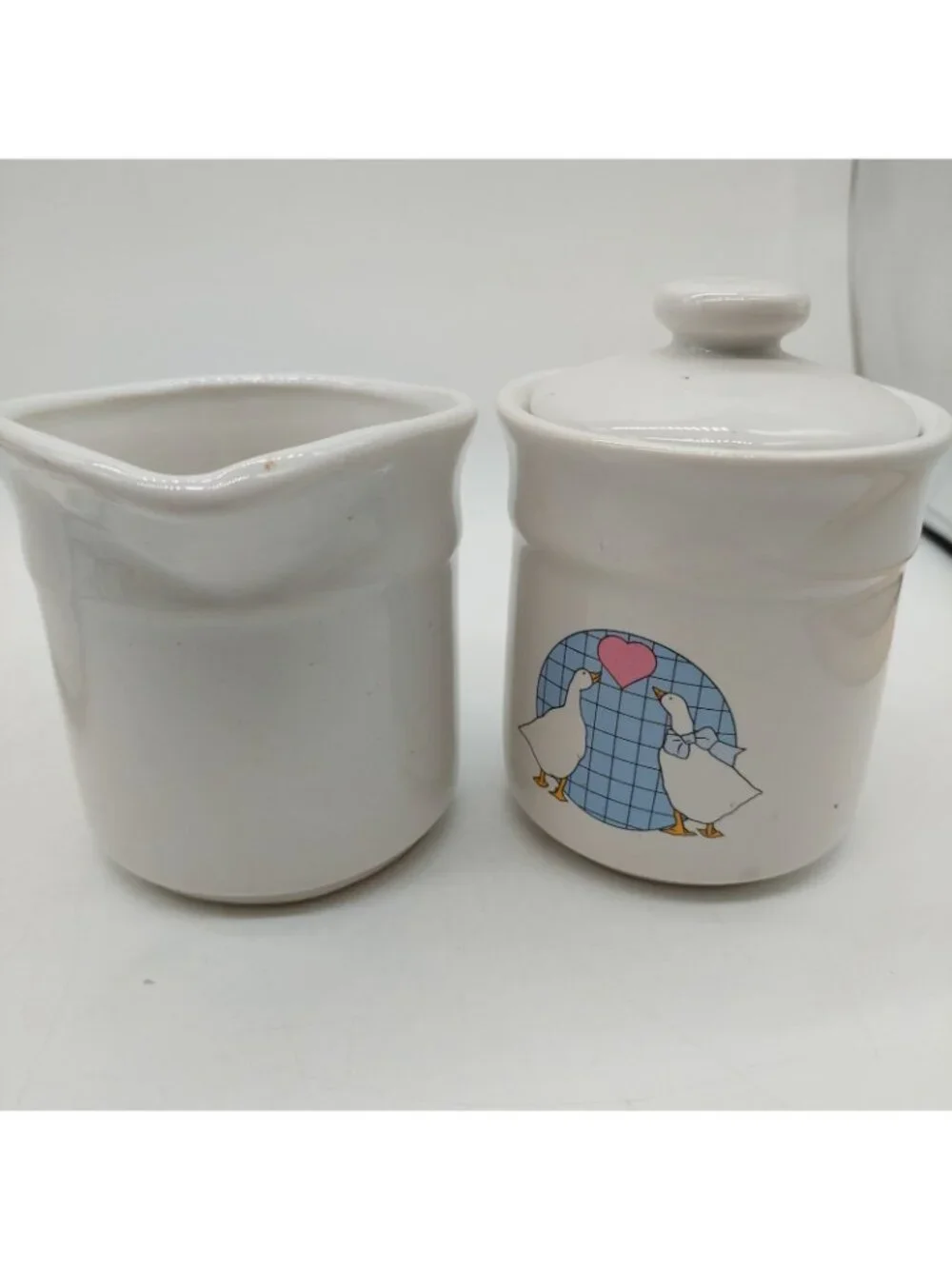 Vintage Sugar Bowl & Creamer 